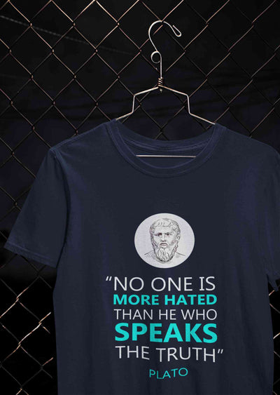 Plato Quote Mens Half Sleeves T-shirt- FunkyTeesClub