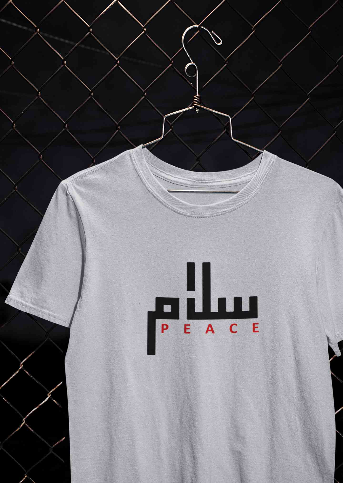 Salam Peace Arabic Word Mens Half Sleeves T-shirt- FunkyTeesClub