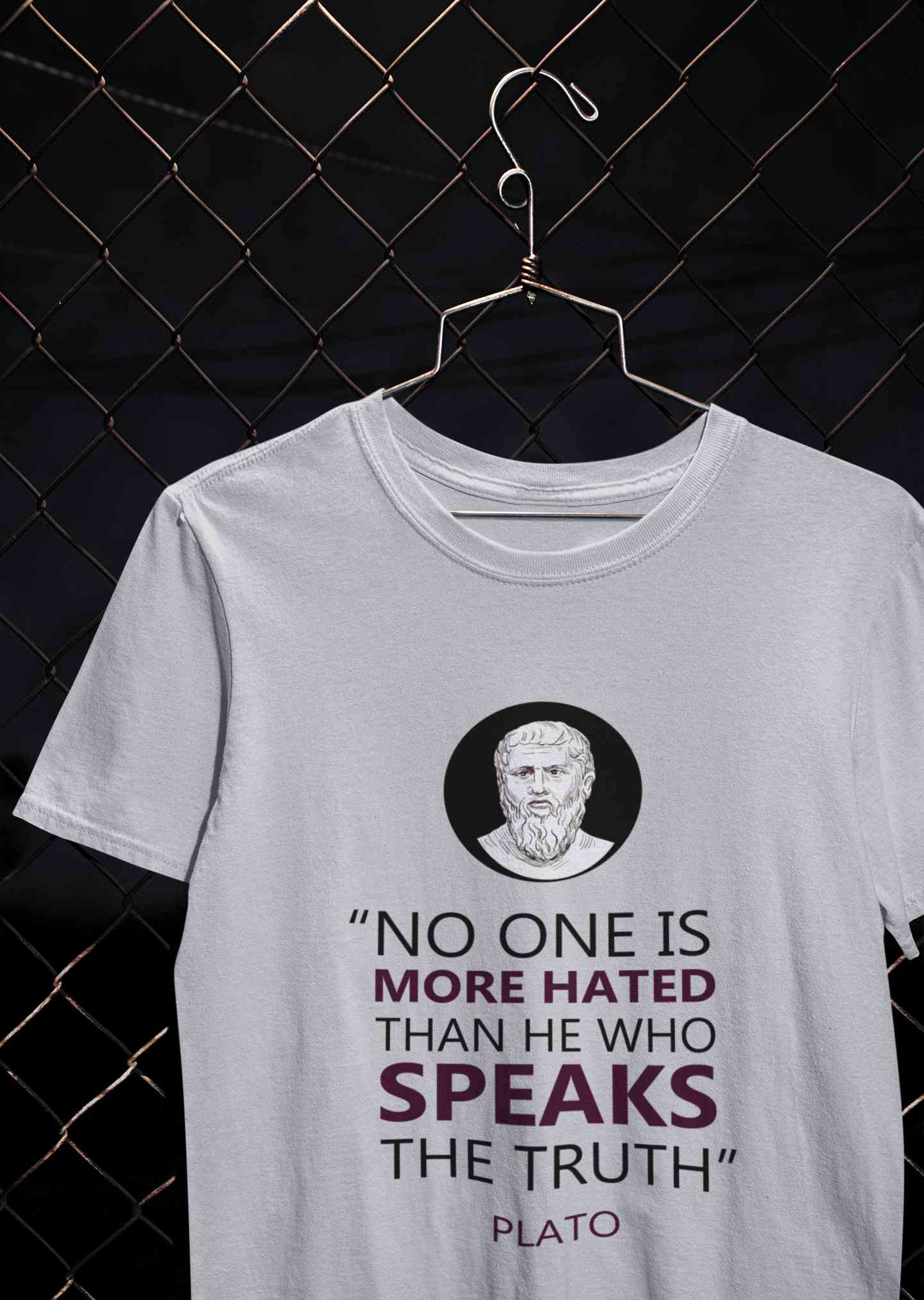 Plato Quote Mens Half Sleeves T-shirt- FunkyTeesClub
