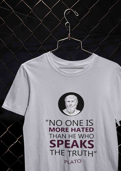 Plato Quote Mens Half Sleeves T-shirt- FunkyTeesClub