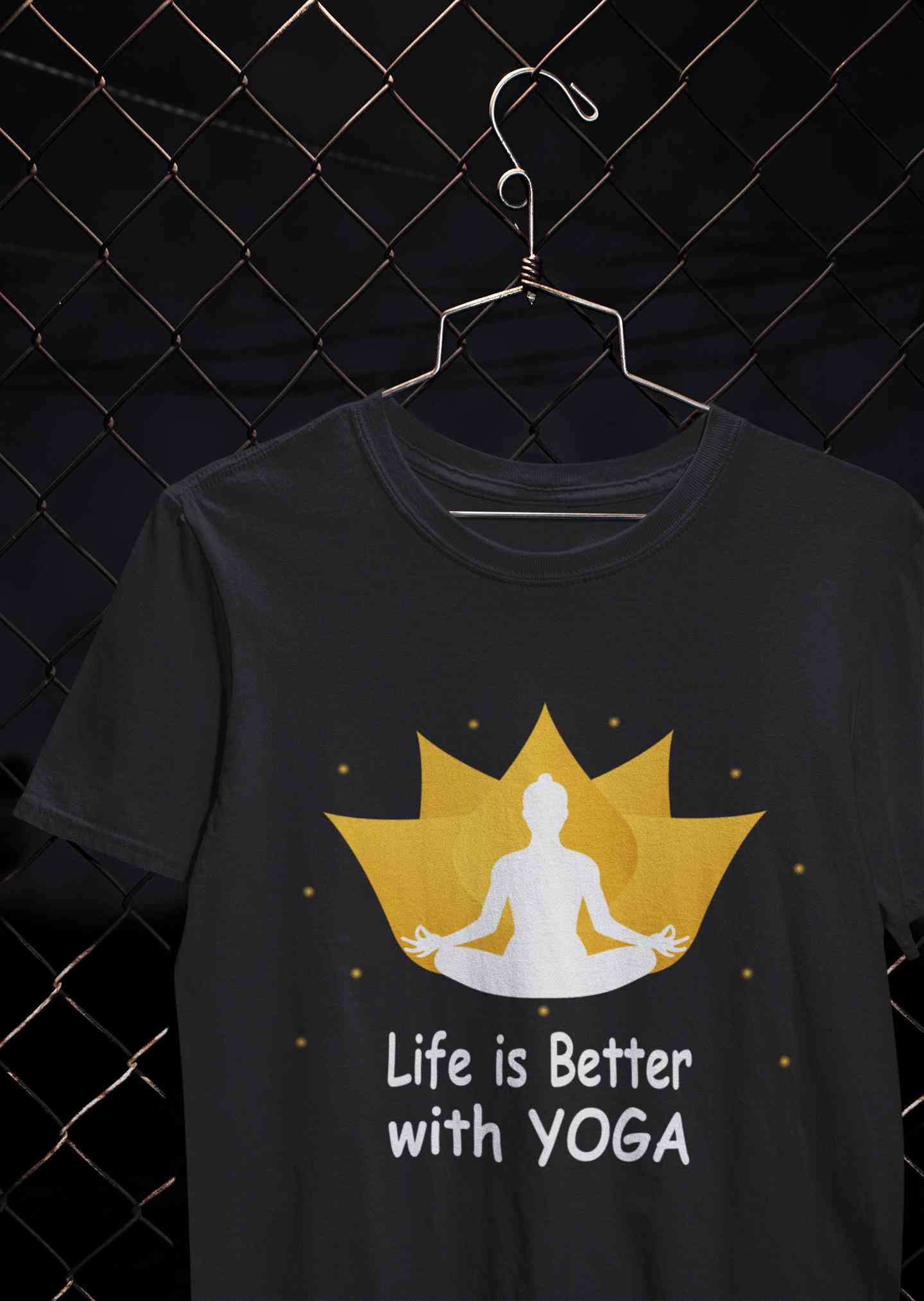 Life Is Better With Yoga Mens Half Sleeves T-shirt- FunkyTeesClub
