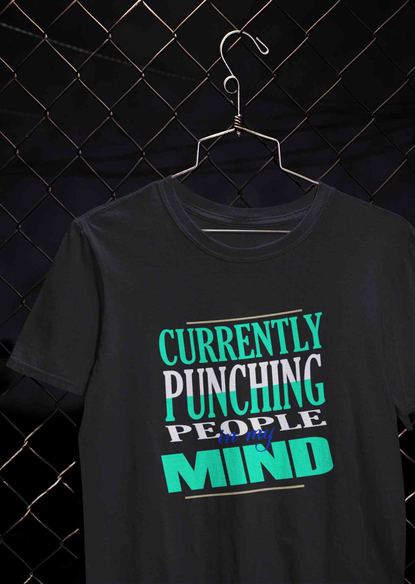 Punching People Mens Half Sleeves T-shirt- FunkyTeesClub