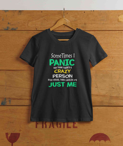 Crazy Person Funny Quotes Mens Half Sleeves T-shirt- FunkyTeesClub