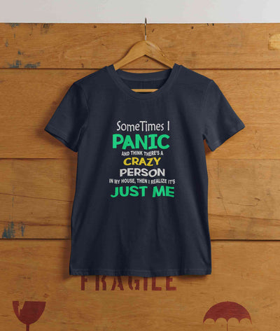 Crazy Person Funny Quotes Mens Half Sleeves T-shirt- FunkyTeesClub