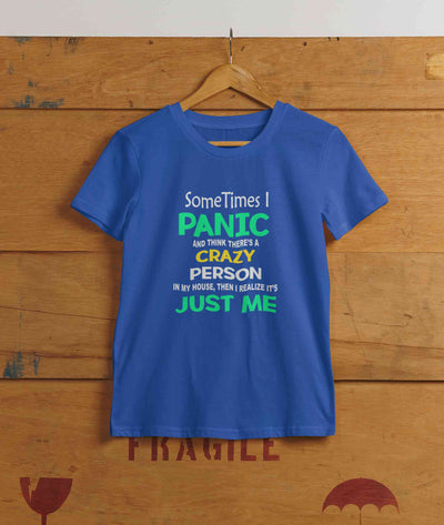 Crazy Person Funny Quotes Mens Half Sleeves T-shirt- FunkyTeesClub