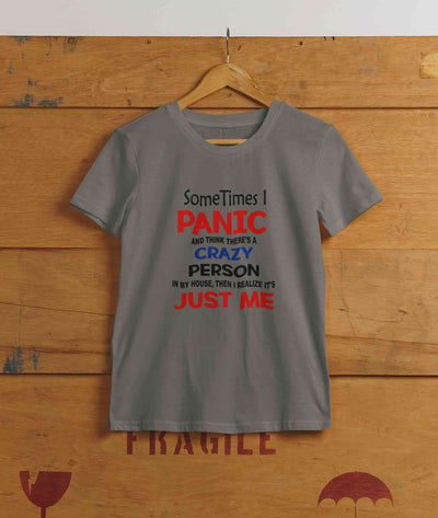 Crazy Person Funny Quotes Mens Half Sleeves T-shirt- FunkyTeesClub