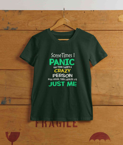 Crazy Person Funny Quotes Mens Half Sleeves T-shirt- FunkyTeesClub