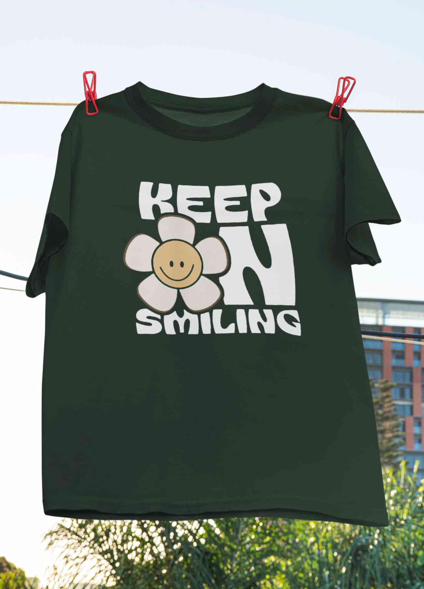 Keep On Smiling Positive Quotes Women Half Sleeves T-shirt- FunkyTeesClub