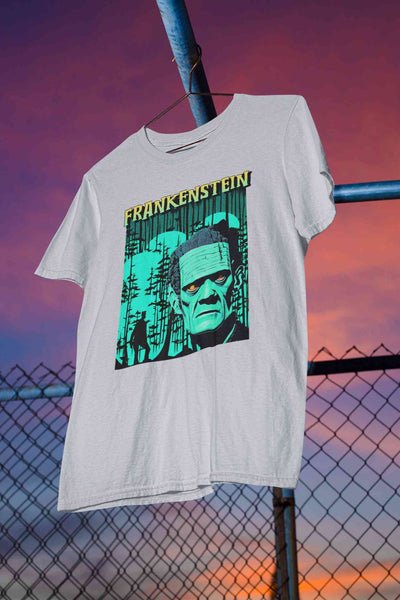 Horror Theme Frankenstein Women Half Sleeves T-shirt- FunkyTeesClub