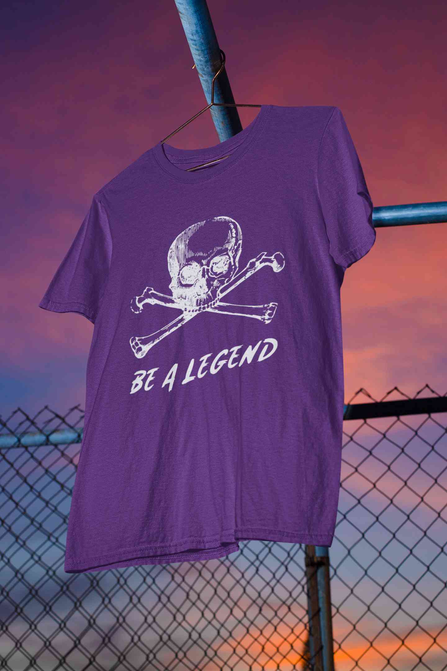 Skull Be A Legend Mens Half Sleeves T-shirt- FunkyTeesClub