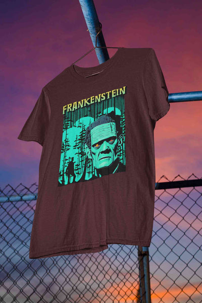 Horror Theme Frankenstein Women Half Sleeves T-shirt- FunkyTeesClub