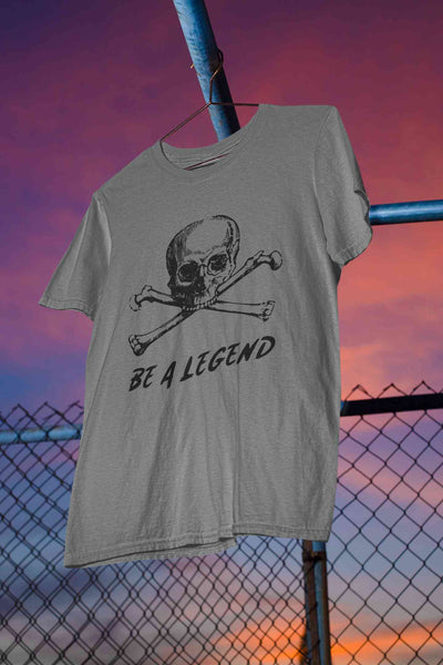 Skull Be A Legend Mens Half Sleeves T-shirt- FunkyTeesClub