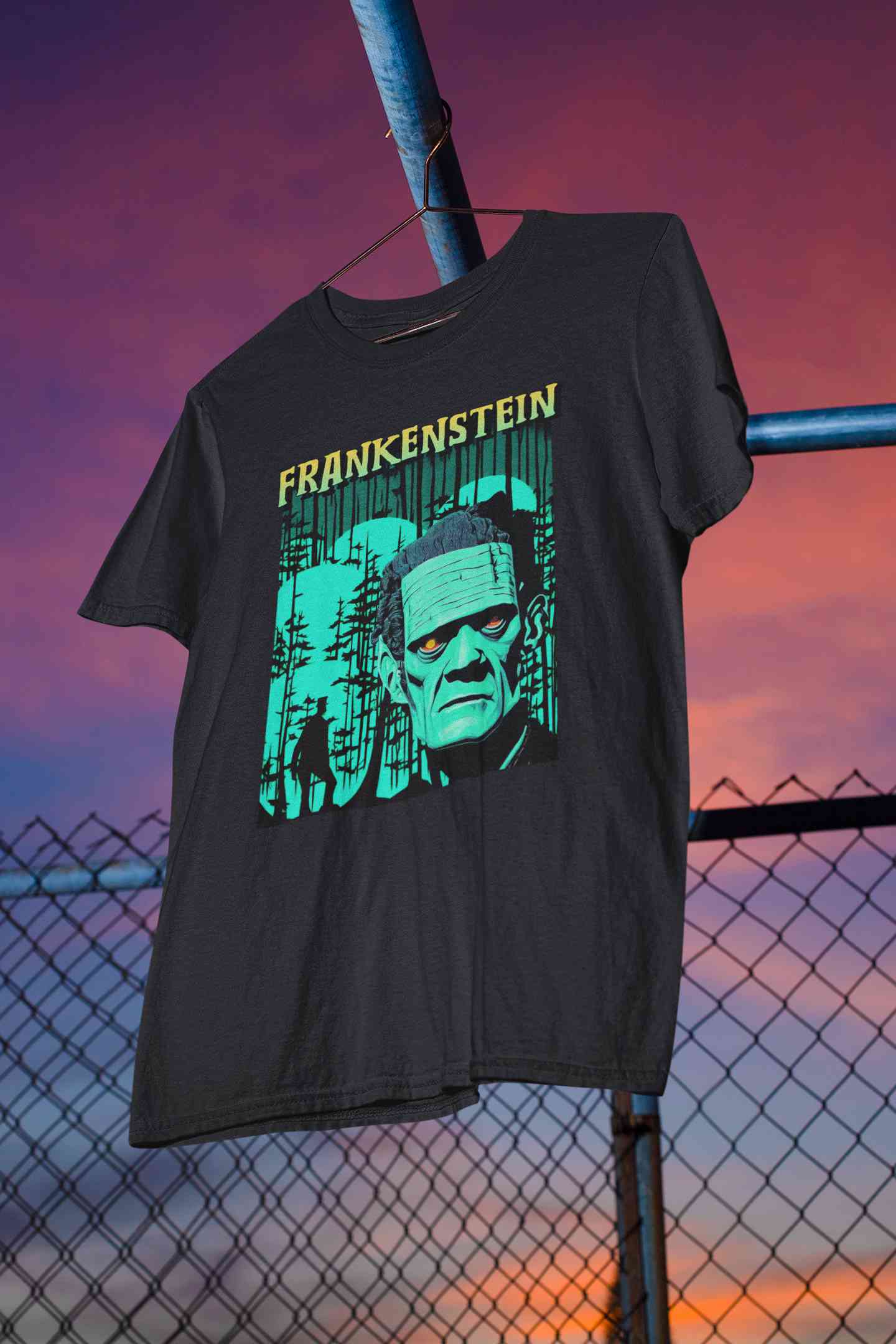 Horror Theme Frankenstein Women Half Sleeves T-shirt- FunkyTeesClub