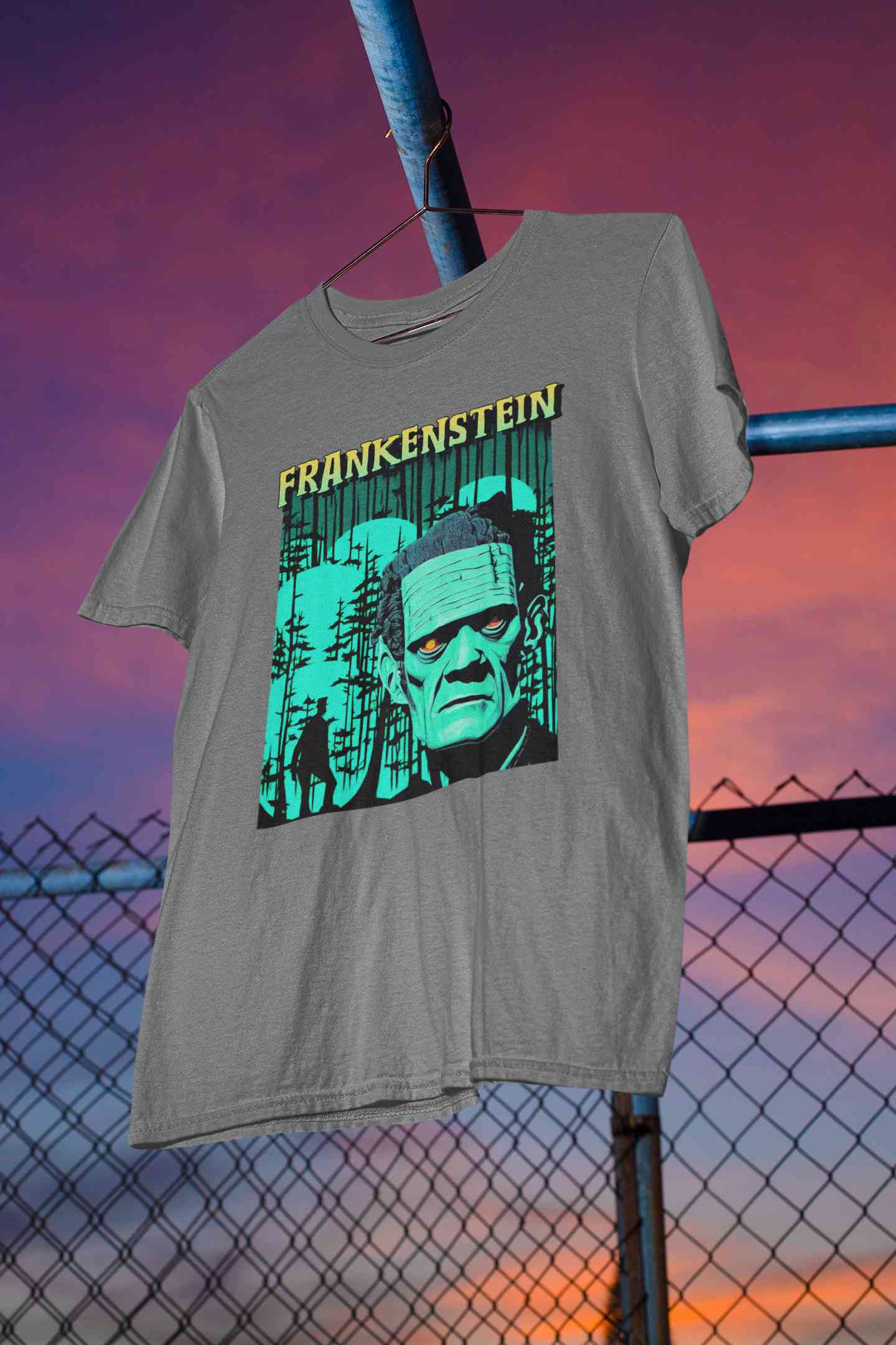 Horror Theme Frankenstein Women Half Sleeves T-shirt- FunkyTeesClub