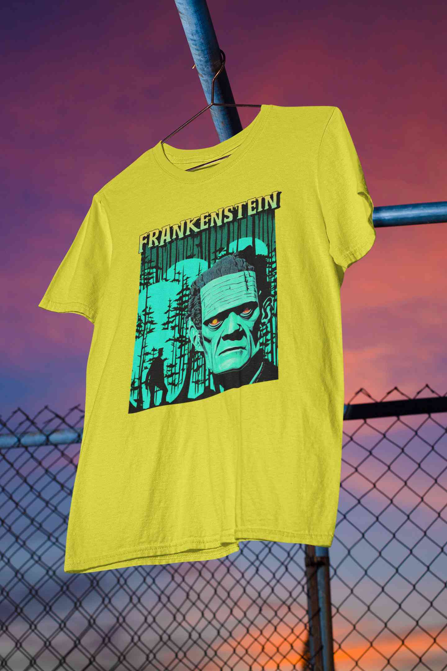 Horror Theme Frankenstein Women Half Sleeves T-shirt- FunkyTeesClub