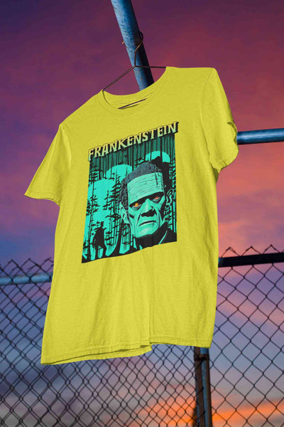 Horror Theme Frankenstein Women Half Sleeves T-shirt- FunkyTeesClub