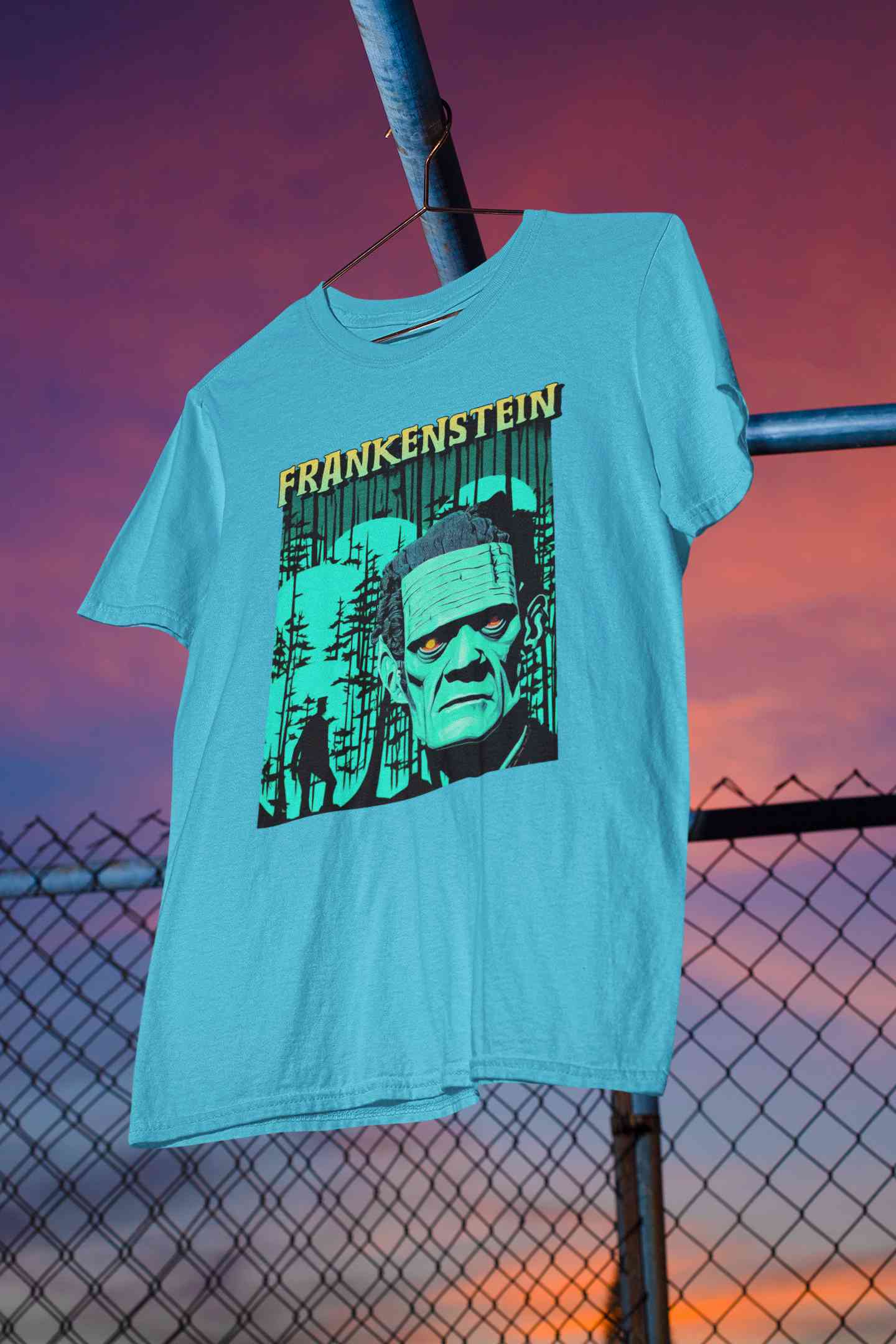 Horror Theme Frankenstein Women Half Sleeves T-shirt- FunkyTeesClub