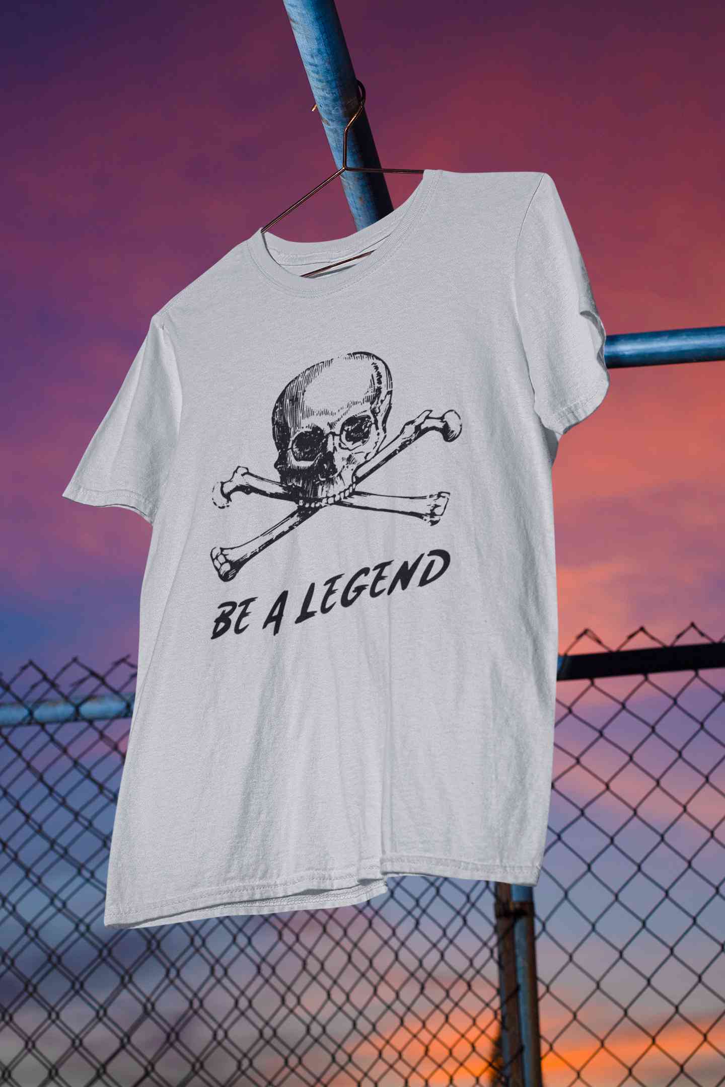 Skull Be A Legend Mens Half Sleeves T-shirt- FunkyTeesClub
