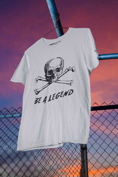 Skull Be A Legend Women Half Sleeves T-shirt- FunkyTeesClub