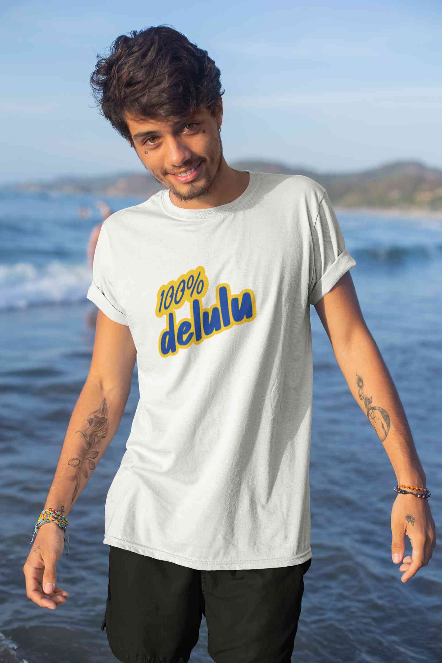 100% Delulu Mens Half Sleeves T-shirt- FunkyTeesClub