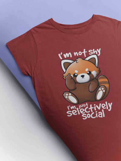 Selectively Social Graphic Typography Mens Half Sleeves T-shirt- FunkyTeesClub