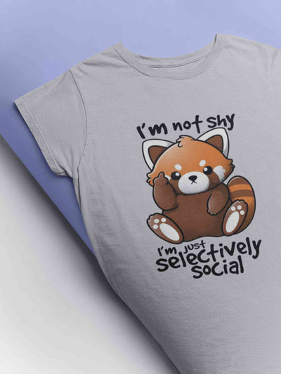 Selectively Social Graphic Typography Mens Half Sleeves T-shirt- FunkyTeesClub
