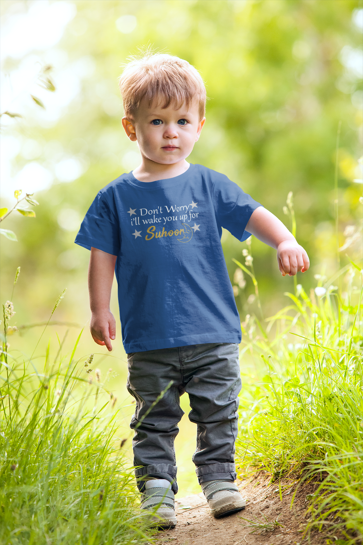 Don't Worry I'll Wake You Up For Suhoor Eid Half Sleeves T-Shirt for Boy-FunkyTeesClub