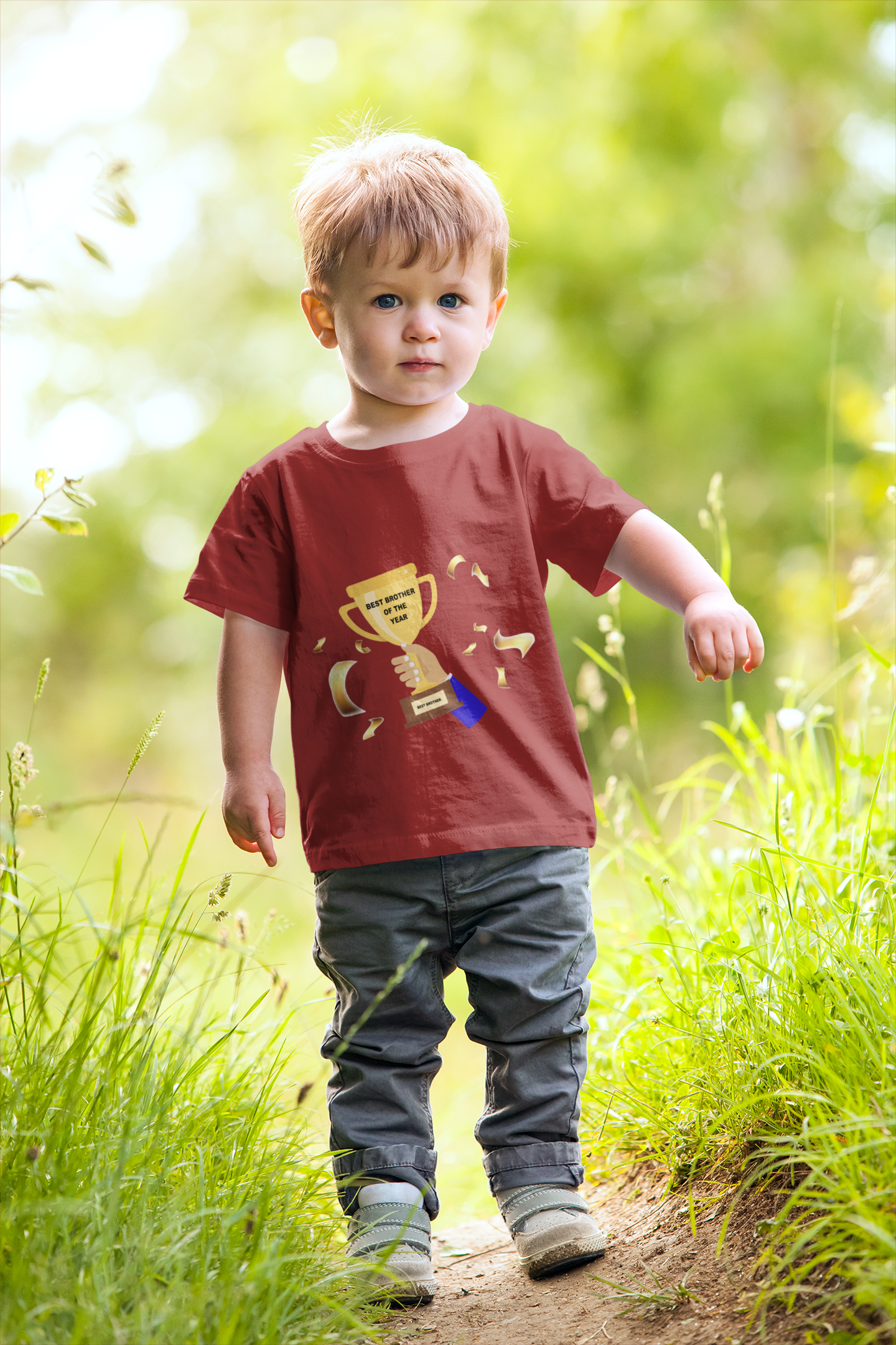 Best Brother Of The Year Half Sleeves T-Shirt for Boy-FunkyTeesClub