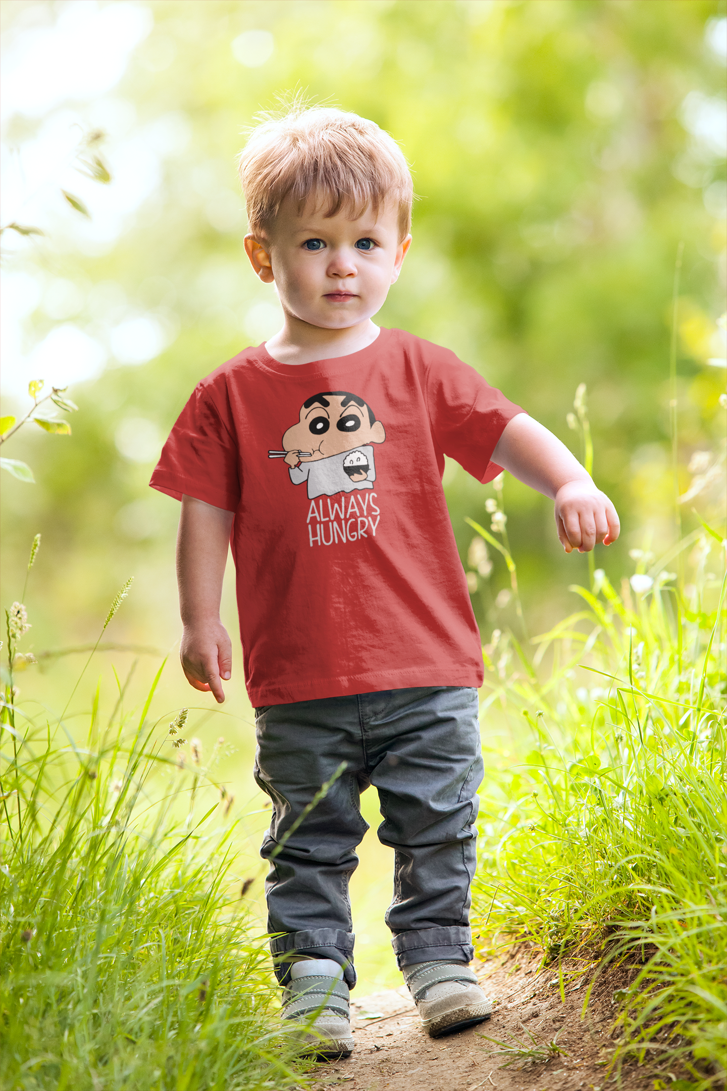 Always Hungry Half Sleeves T-Shirt for Boy-FunkyTeesClub