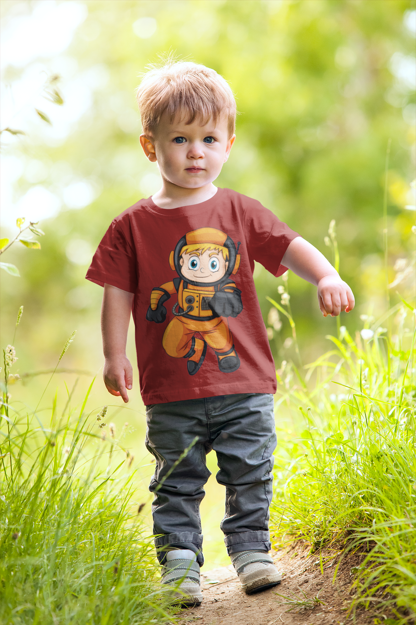 Future Astronaut Half Sleeves T-Shirt for Boy-FunkyTeesClub