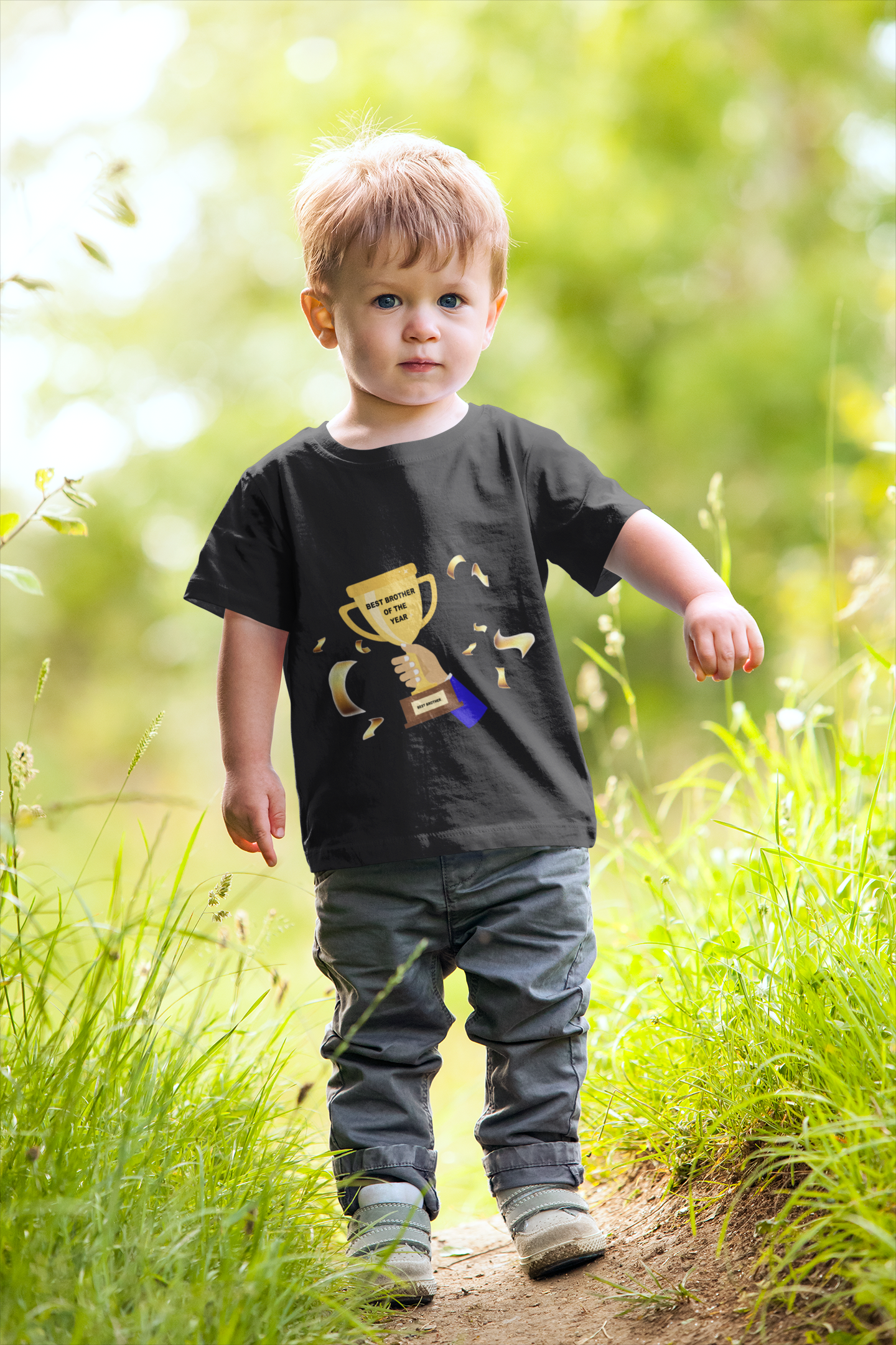 Best Brother Of The Year Half Sleeves T-Shirt for Boy-FunkyTeesClub