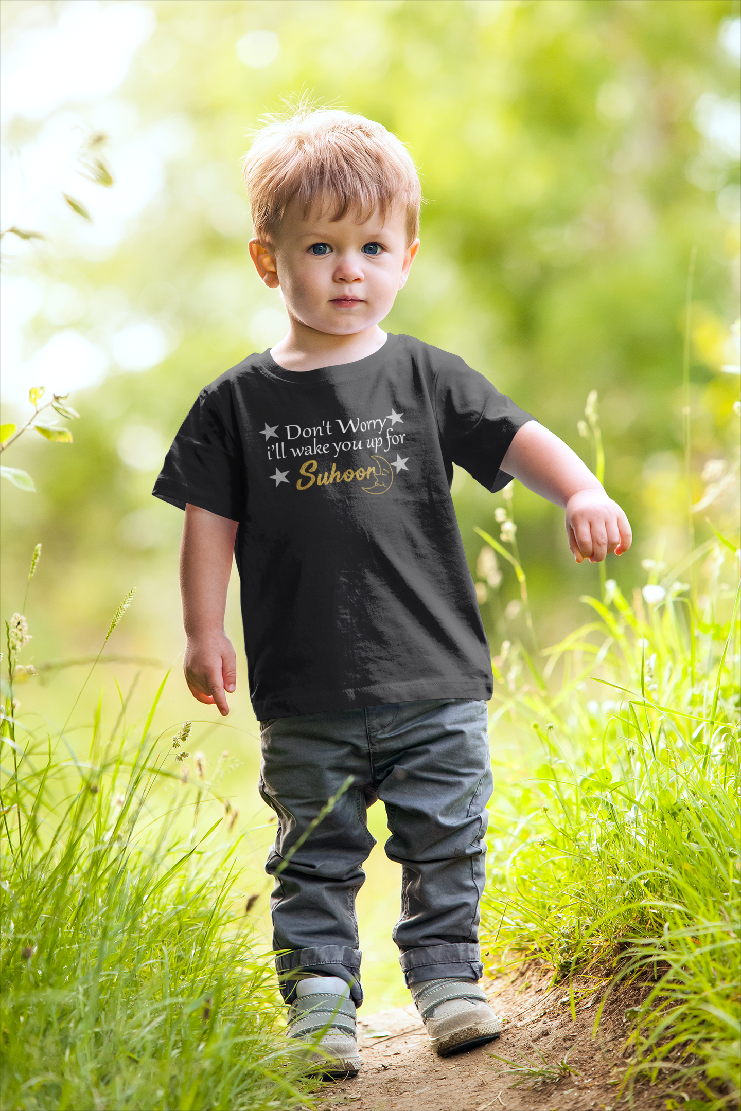 Don't Worry I'll Wake You Up For Suhoor Eid Half Sleeves T-Shirt for Boy-FunkyTeesClub