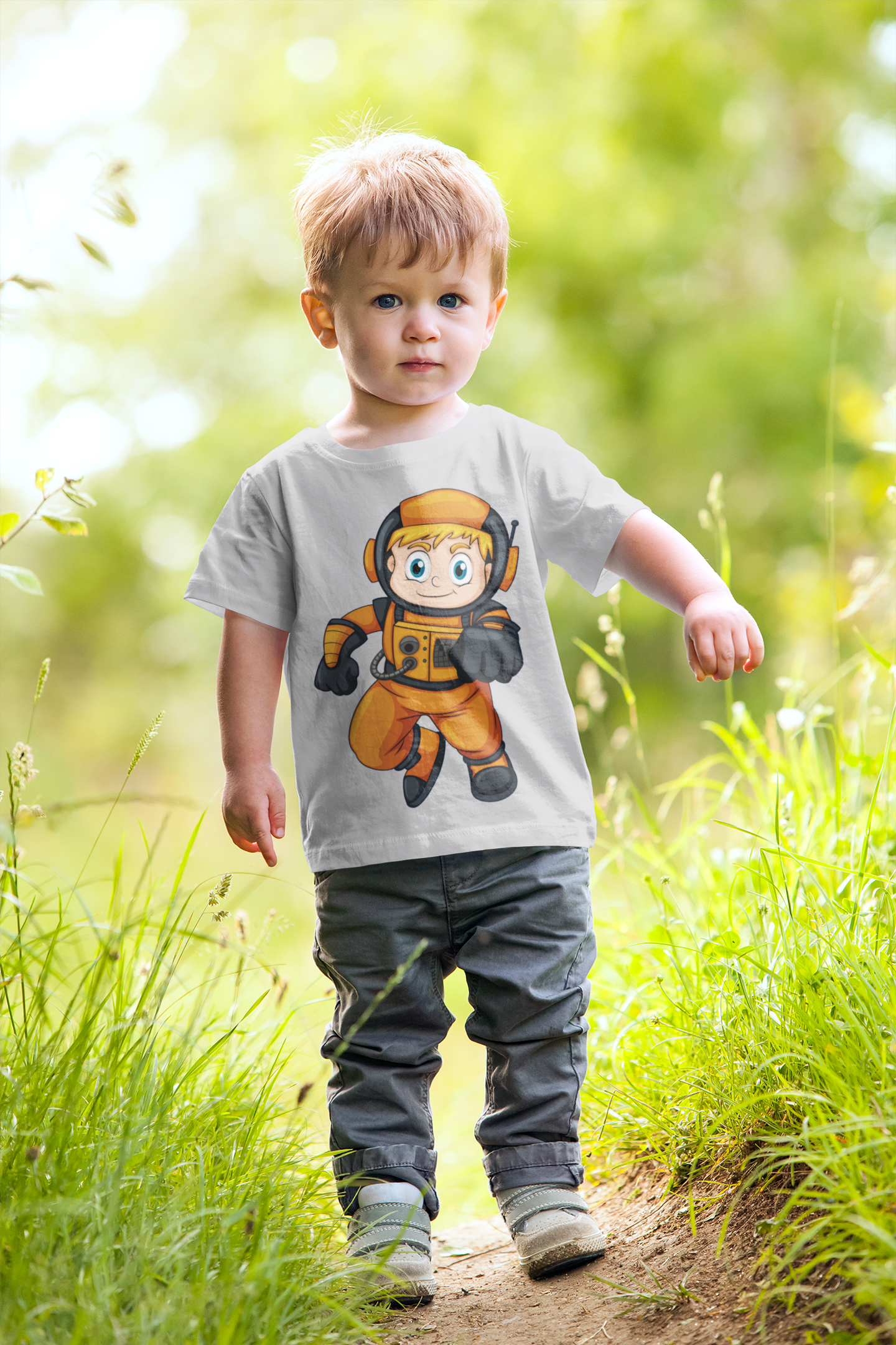 Future Astronaut Half Sleeves T-Shirt for Boy-FunkyTeesClub