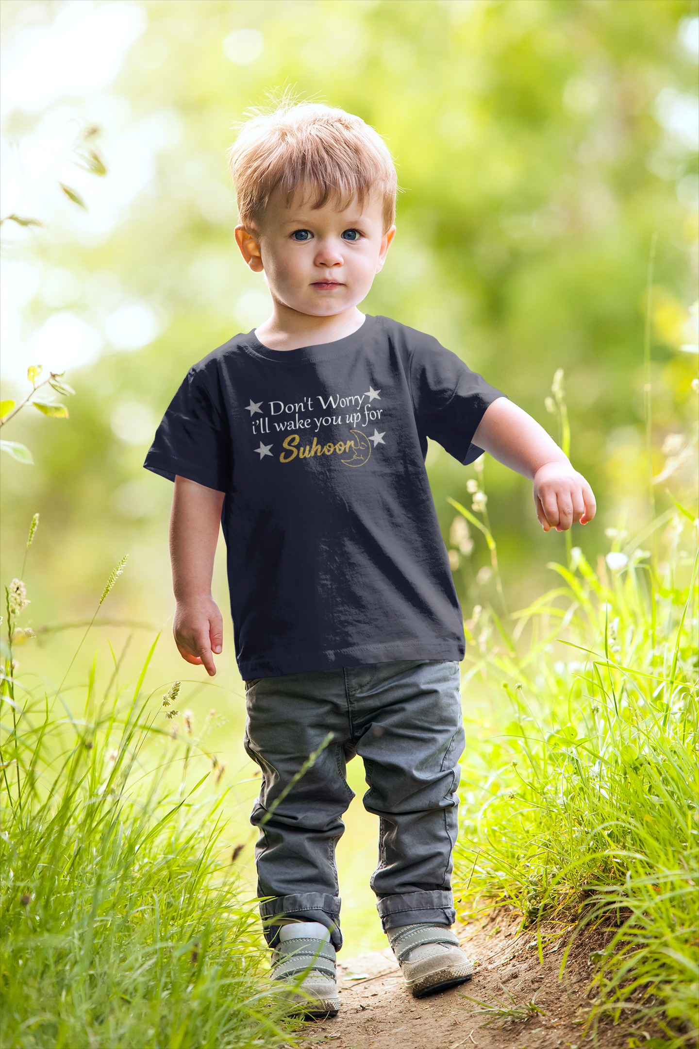 Don't Worry I'll Wake You Up For Suhoor Eid Half Sleeves T-Shirt for Boy-FunkyTeesClub