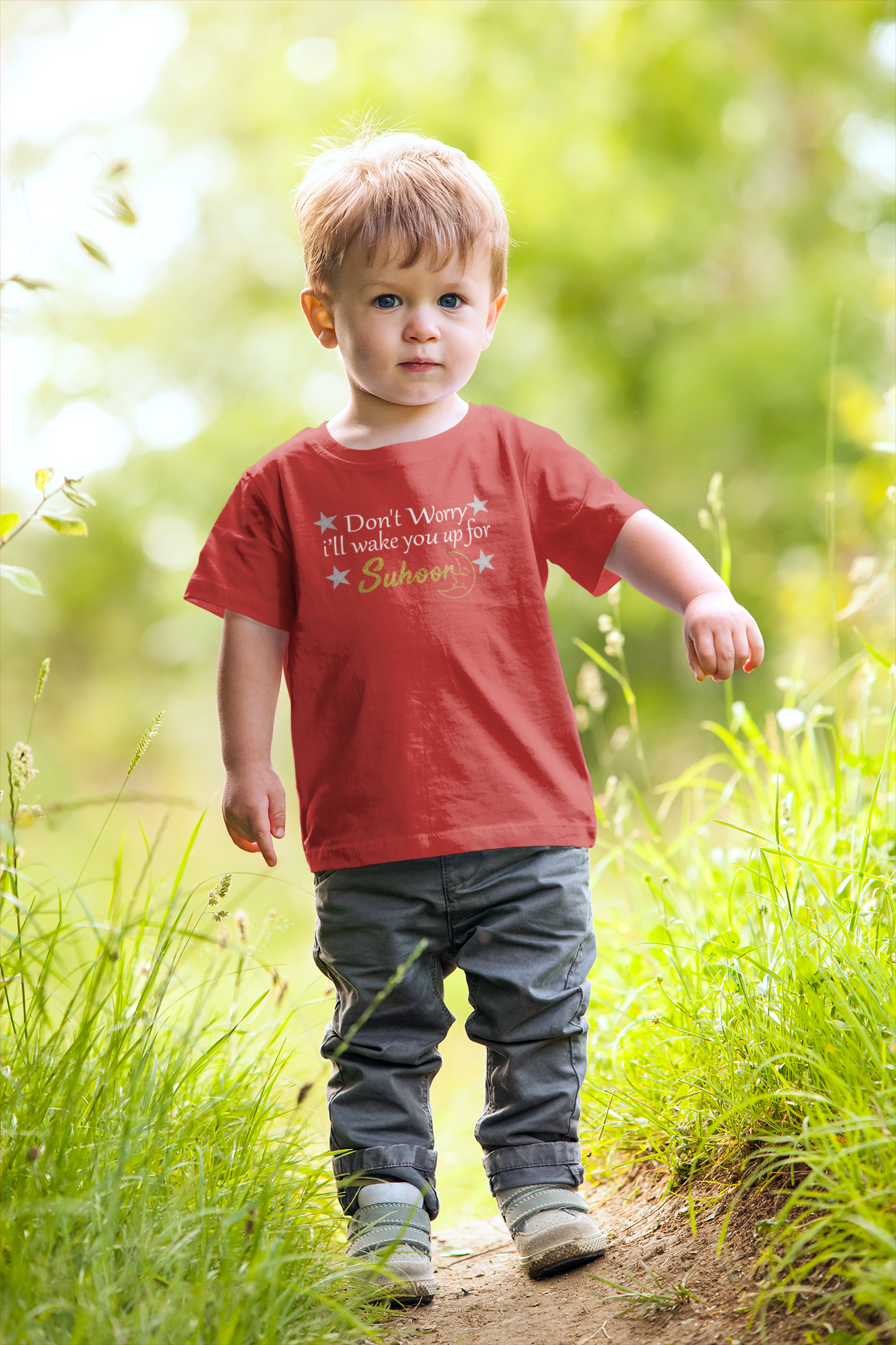 Don't Worry I'll Wake You Up For Suhoor Eid Half Sleeves T-Shirt for Boy-FunkyTeesClub