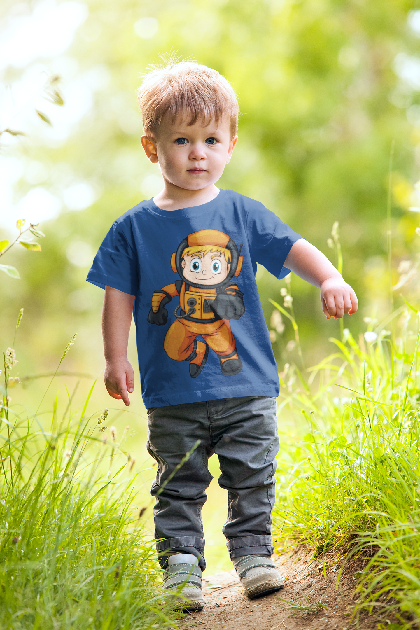 Future Astronaut Half Sleeves T-Shirt for Boy-FunkyTeesClub