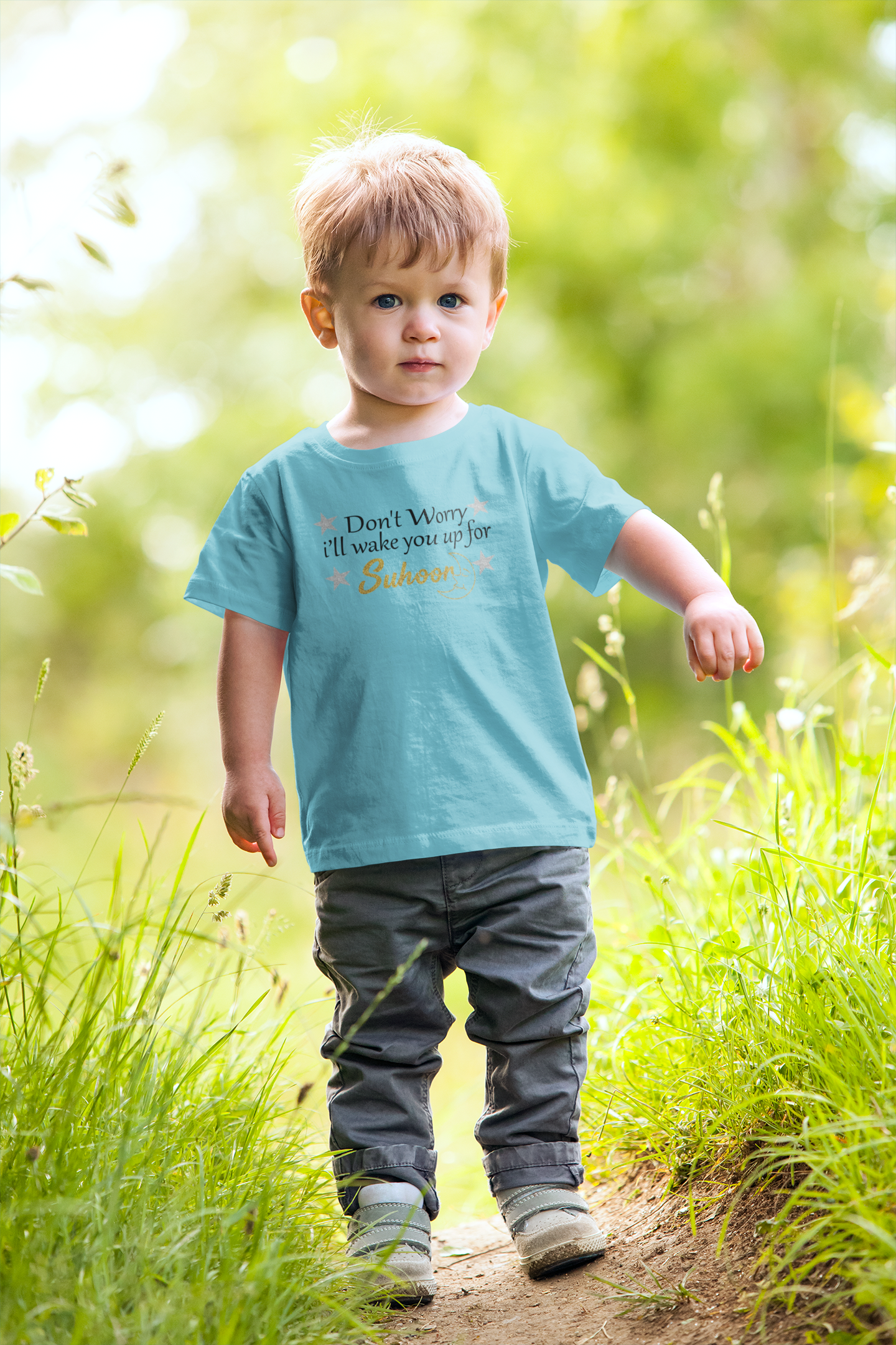 Don't Worry I'll Wake You Up For Suhoor Eid Half Sleeves T-Shirt for Boy-FunkyTeesClub