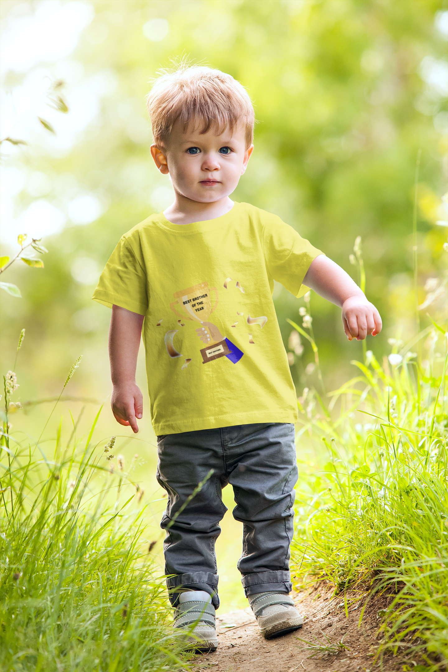 Best Brother Of The Year Half Sleeves T-Shirt for Boy-FunkyTeesClub