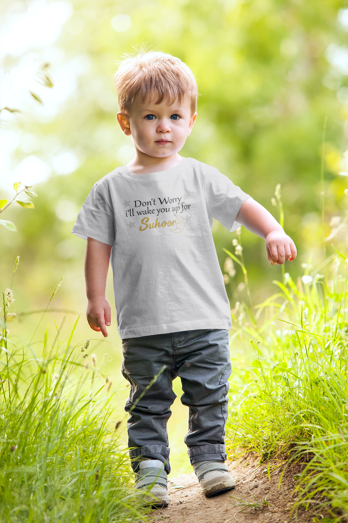 Don't Worry I'll Wake You Up For Suhoor Eid Half Sleeves T-Shirt for Boy-FunkyTeesClub