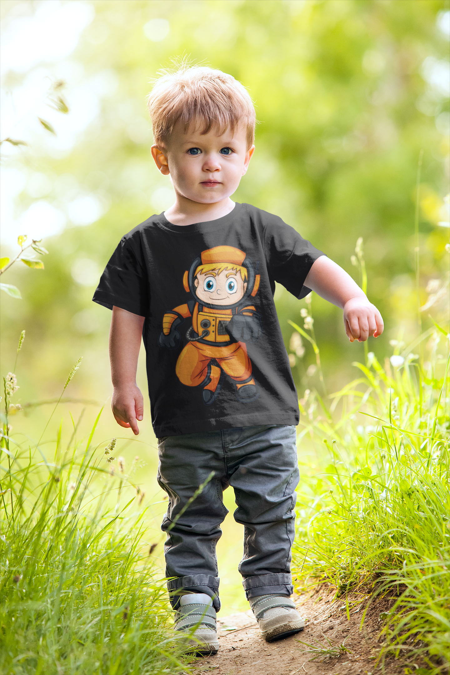 Future Astronaut Half Sleeves T-Shirt for Boy-FunkyTeesClub
