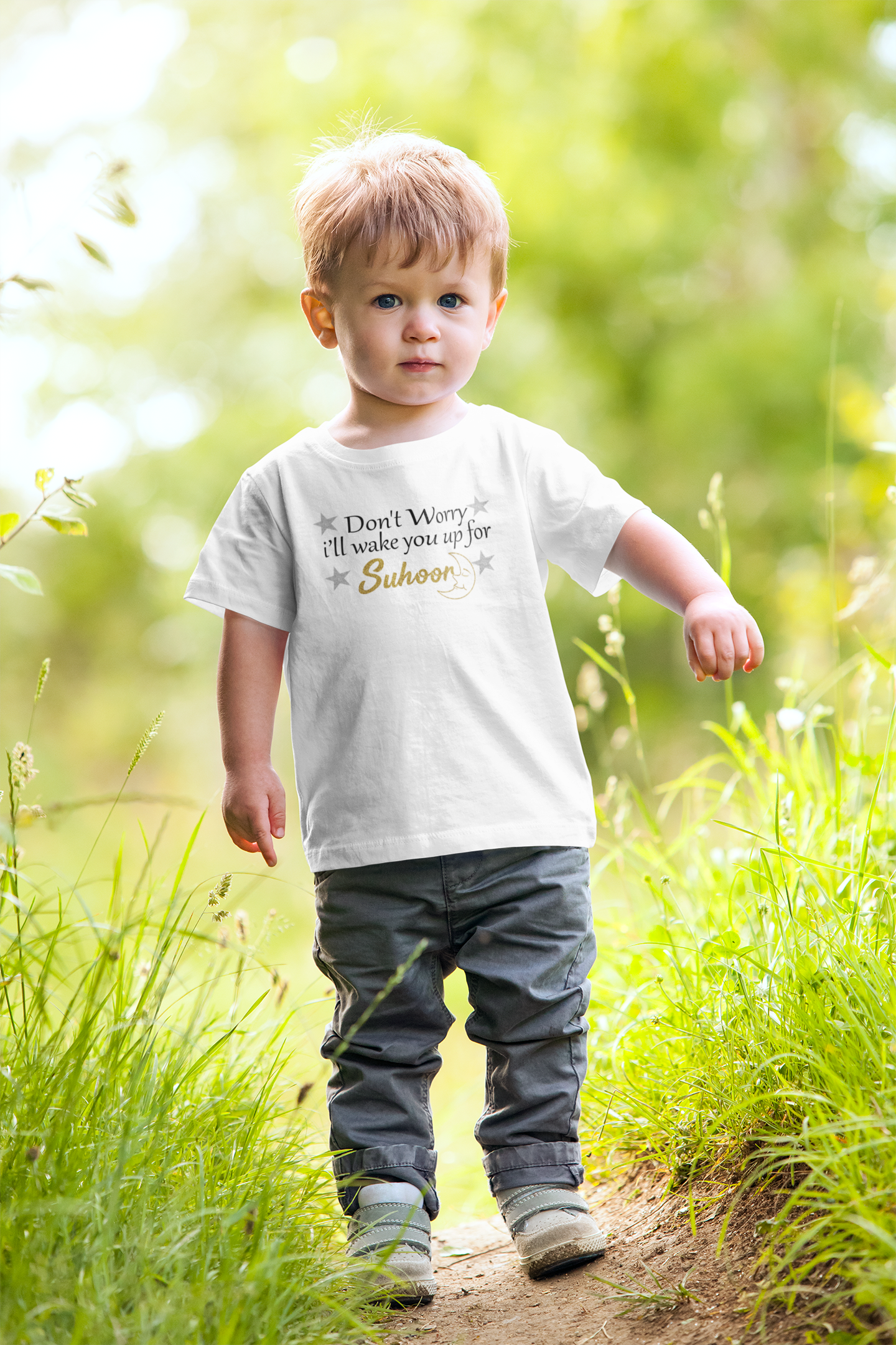 Don't Worry I'll Wake You Up For Suhoor Eid Half Sleeves T-Shirt for Boy-FunkyTeesClub