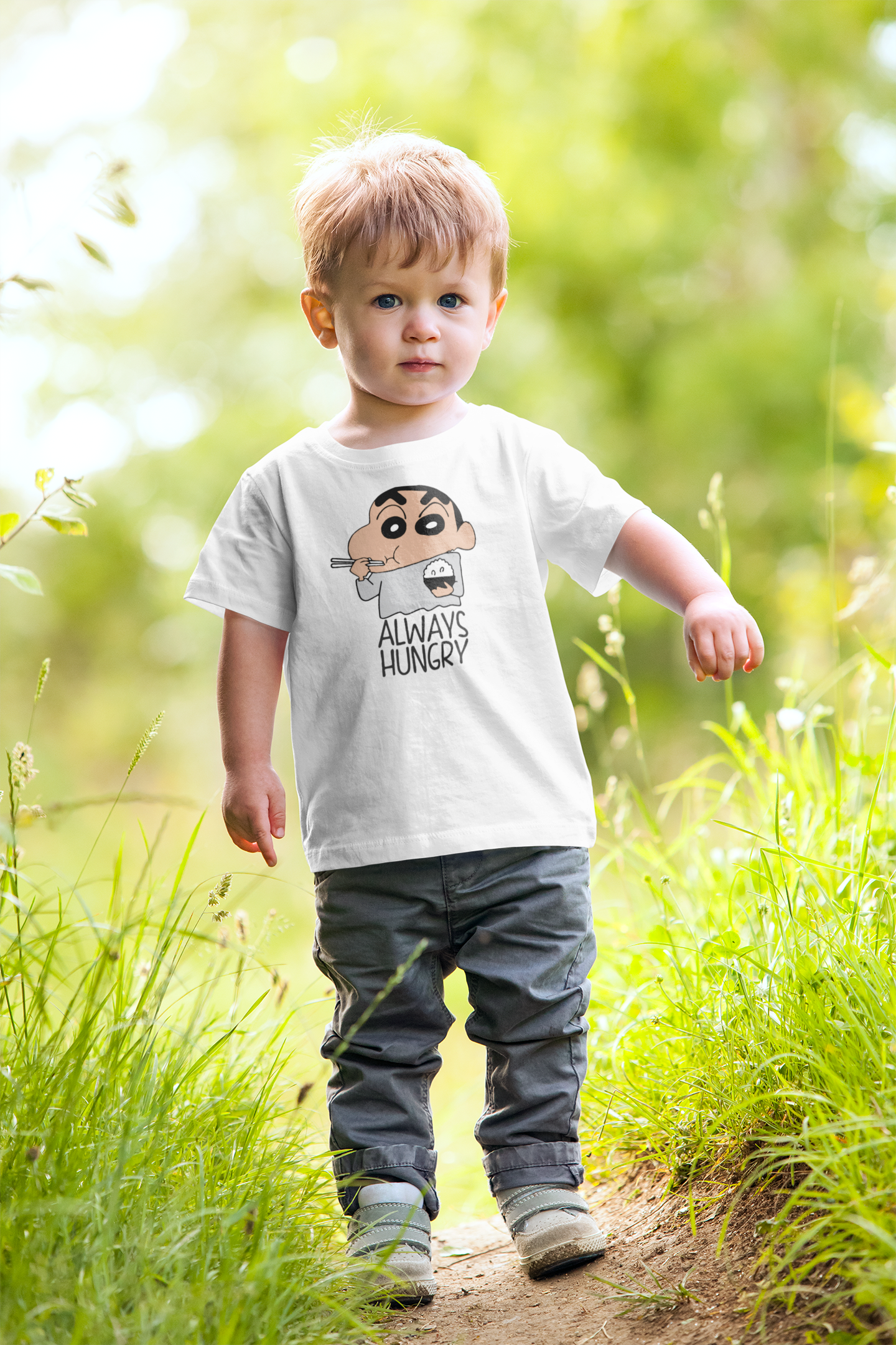 Always Hungry Half Sleeves T-Shirt for Boy-FunkyTeesClub