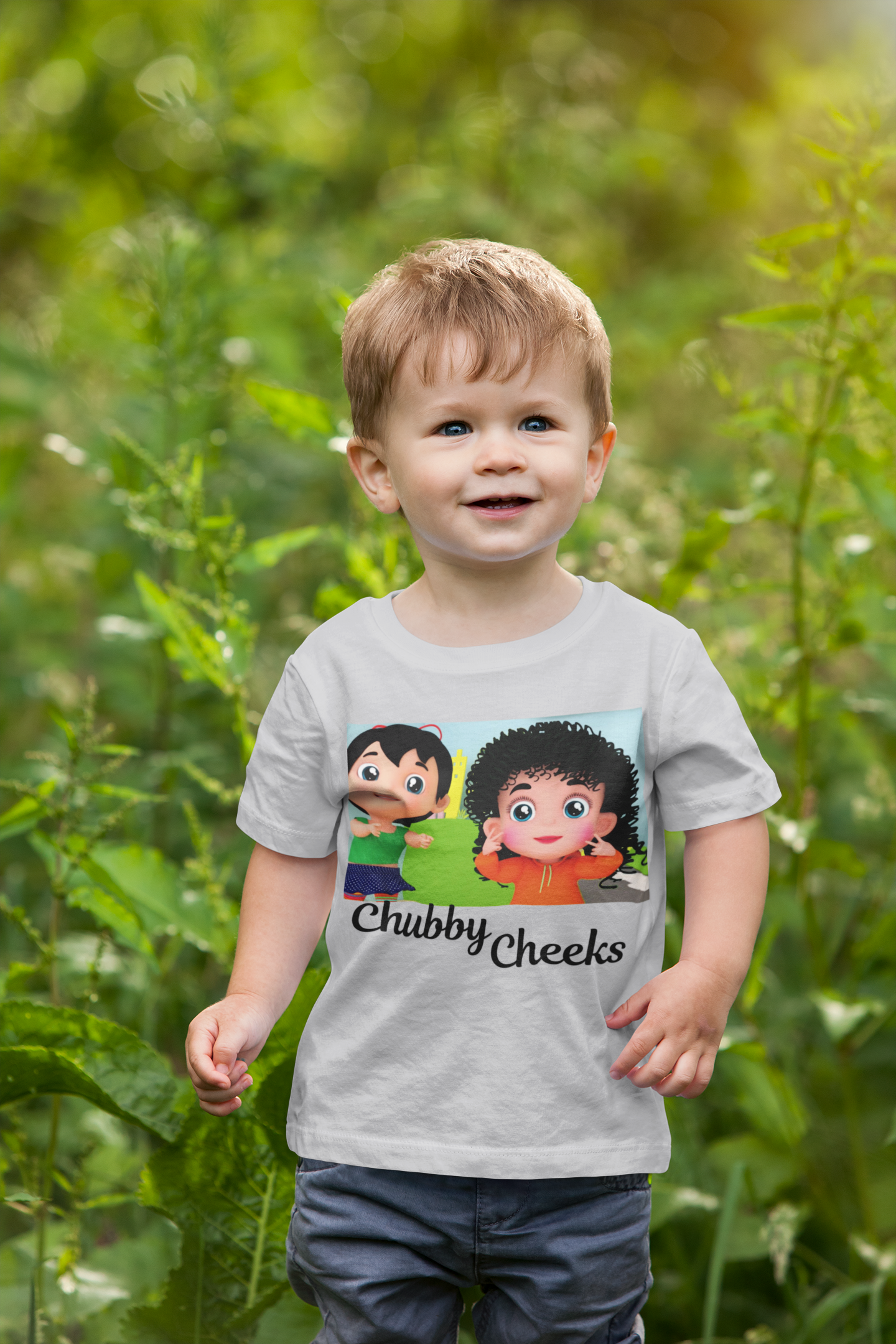 Chubby Cheeks Poem Half Sleeves T-Shirt for Boy-FunkyTeesClub