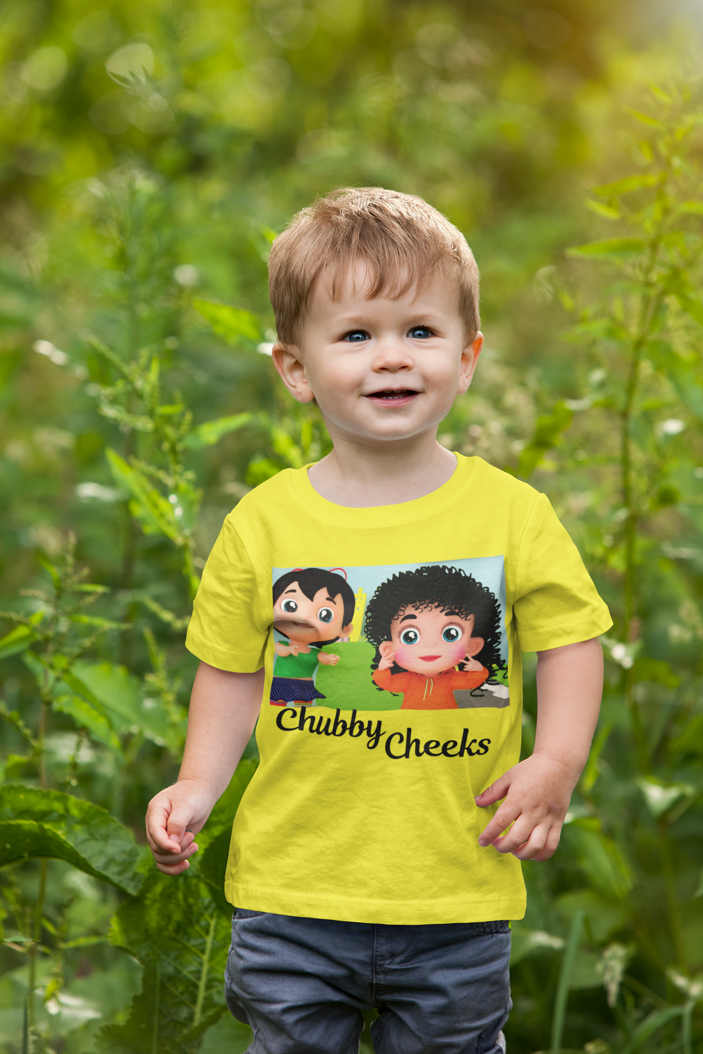 Chubby Cheeks Poem Half Sleeves T-Shirt for Boy-FunkyTeesClub