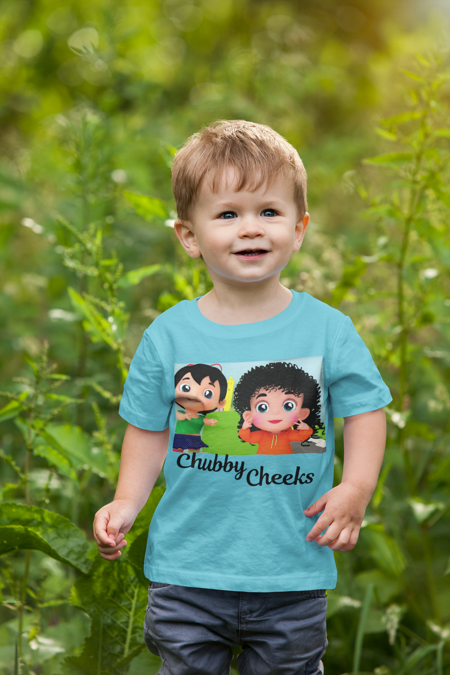 Chubby Cheeks Poem Half Sleeves T-Shirt for Boy-FunkyTeesClub