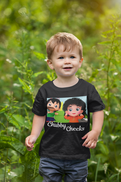 Chubby Cheeks Poem Half Sleeves T-Shirt for Boy-FunkyTeesClub