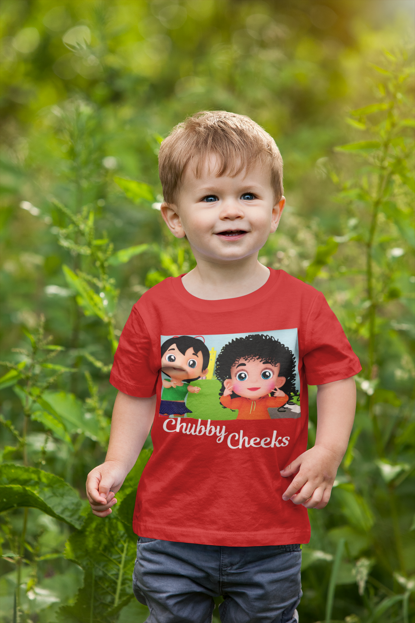Chubby Cheeks Poem Half Sleeves T-Shirt for Boy-FunkyTeesClub