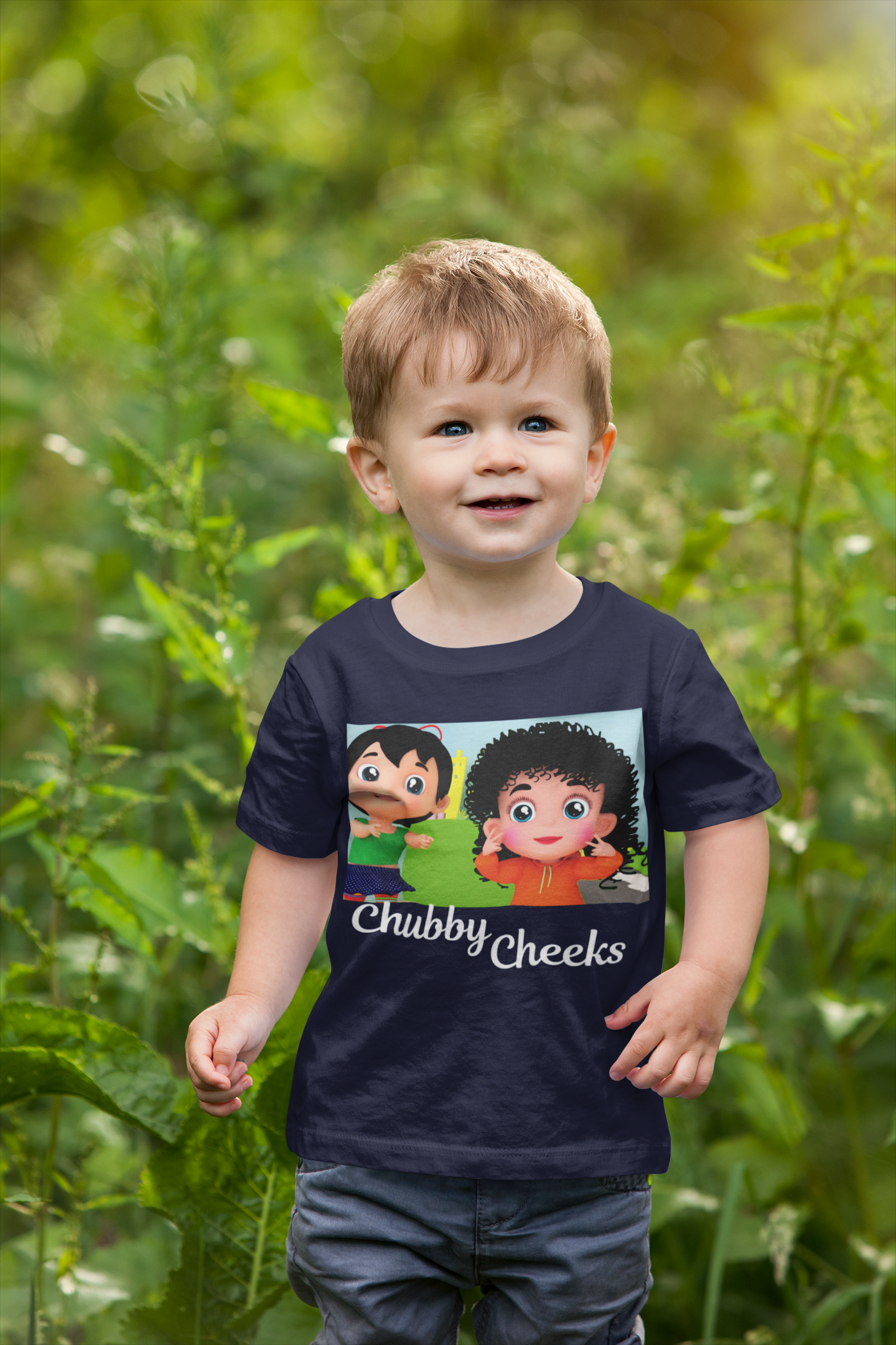 Chubby Cheeks Poem Half Sleeves T-Shirt for Boy-FunkyTeesClub