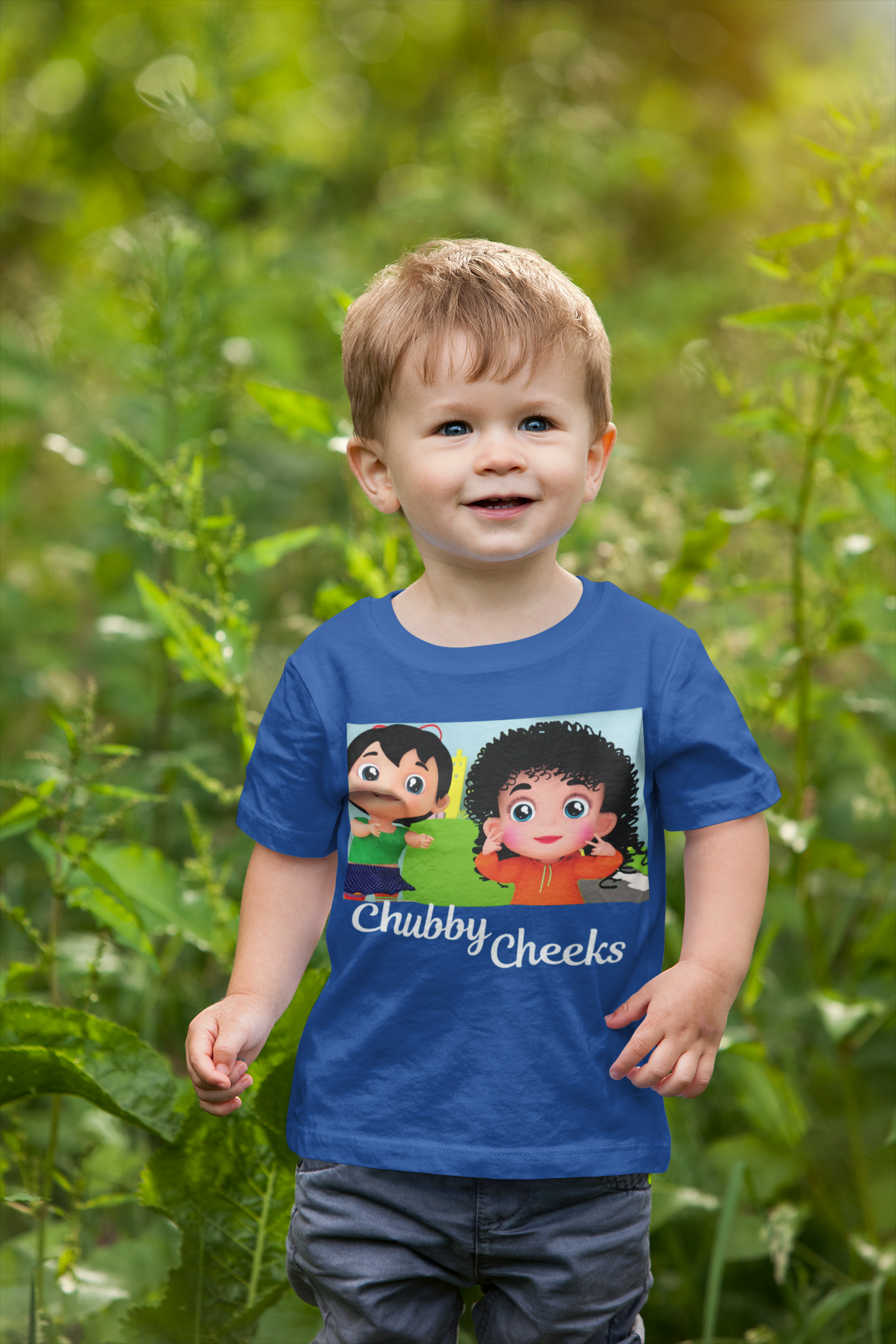 Chubby Cheeks Poem Half Sleeves T-Shirt for Boy-FunkyTeesClub