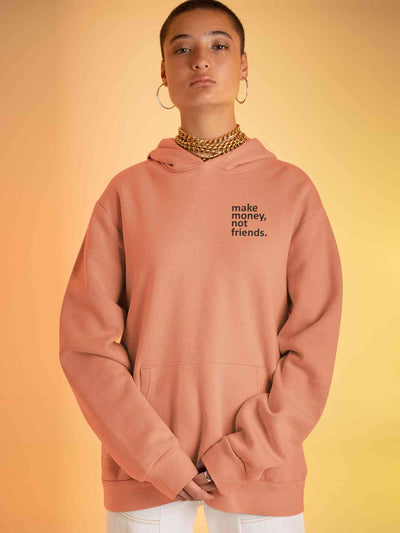 Make Money Not Friends Minimals Hoodies for Women-FunkyTeesClub